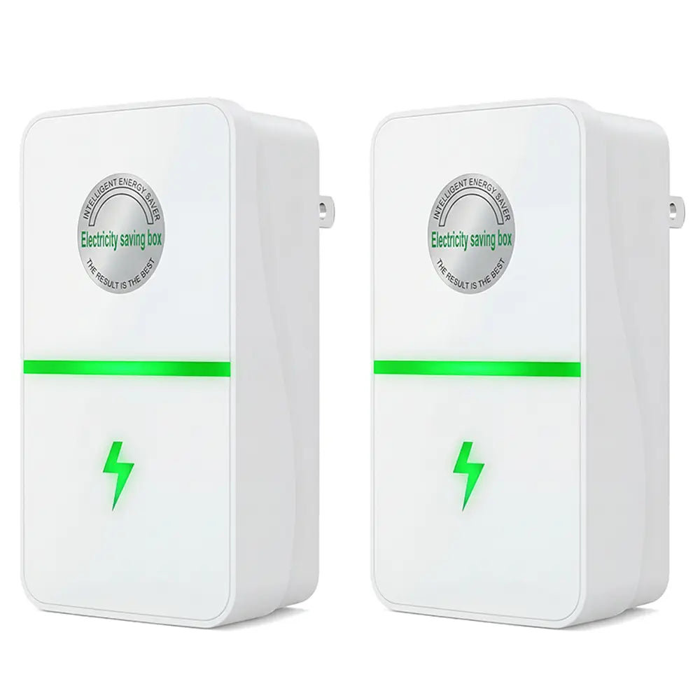 RoyalSavings plug-in power box with US plug, multi-outlet power strip compatible with 90-250V for versatile electronic use.