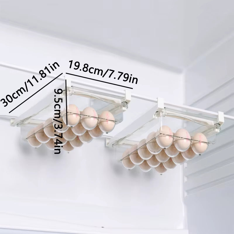 Transparent refrigerator drawer storage box for vegetables, fruits, eggs, and food organizer by RoyalSavings