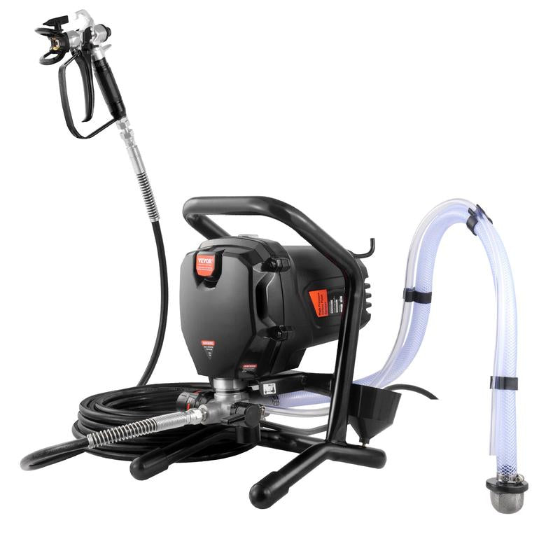 RoyalSavings VEVOR 3000PSI airless paint sprayer with hose, handheld design, suitable for interior, exterior, furniture, and fences.