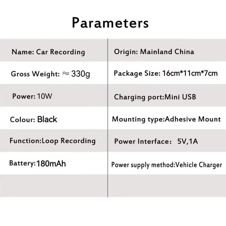 Car Dashcam, HD Car DVR with 32GB Memory Card - Vehicle Video Surveillance Recorder, Compatible with Cars, Trucks & Suvs - Auto DVR for Video Recording