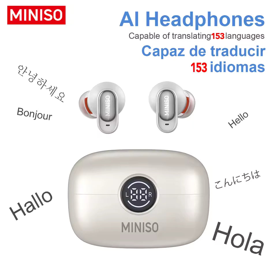 RoyalSavings MINISO MS105 wireless earbuds with Bluetooth 6.0, in-ear design, waterproof, built-in microphone, suitable for sports and calls