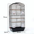 Golden portable bird parrot cage for small and medium-sized parrots, with spacious metal bars and easy-access doors.