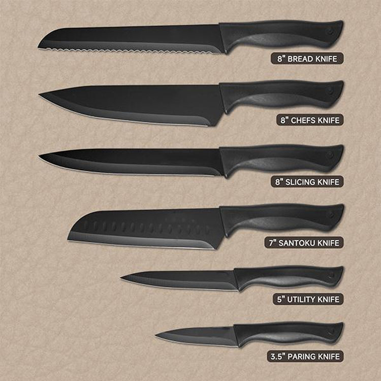 Knife Set, Colorful Kitchen Knife Set, 6 Sharp Kitchen