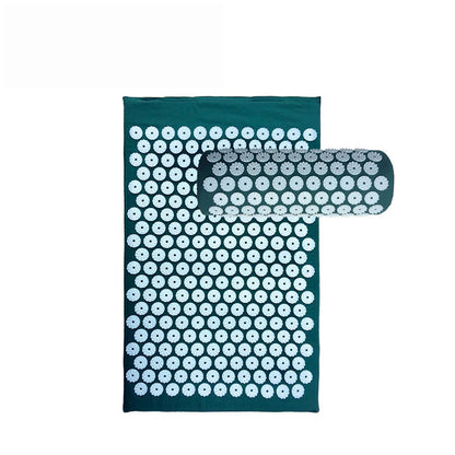 Golden Massage Acupuncture Mat for sports and relaxation, with textured surface for pain relief and muscle relaxation.