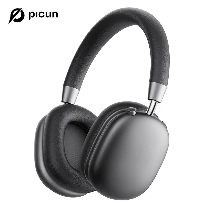RoyalSavings Picun F5 ANC wireless headphones with Bluetooth, showing over-ear design and built-in controls.