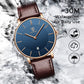 Watch, Mens Watch, Minimalist Fashion Simple Wrist Watch Analog Date with Leather Strap