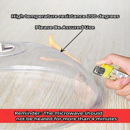 RoyalSavings microwave splatter cover with handle, reusable lid for food, modern kitchen gadget, prevents splatters during cooking