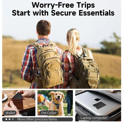 RoyalSavings Wallet Tracker Card for Apple Find My, ultra-thin Bluetooth item locator lying flat with a sleek design.