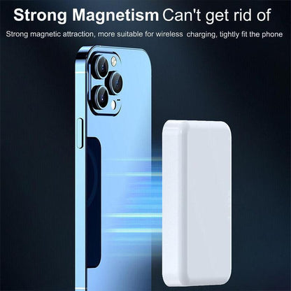 RoyalSavings 5000mAh magnetic power bank with MagSafe wireless fast charger for iPhone 12–17 Pro, compact portable battery pack