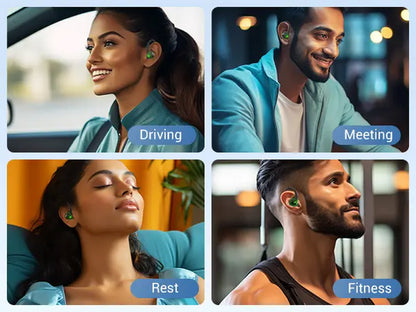 Wireless EDYELL C16 earbuds with Bluetooth 5.3, waterproof design, shown in black with charging case and ear tips.