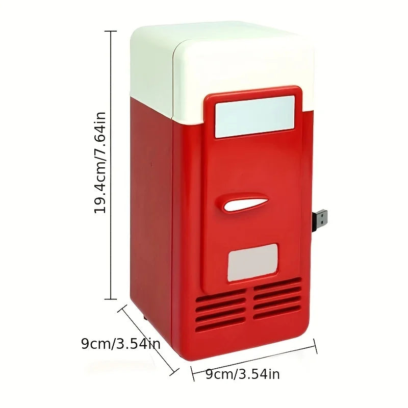 RoyalSavings mini USB refrigerator with cooling and heating functions, compact design for car, office, or computer use.
