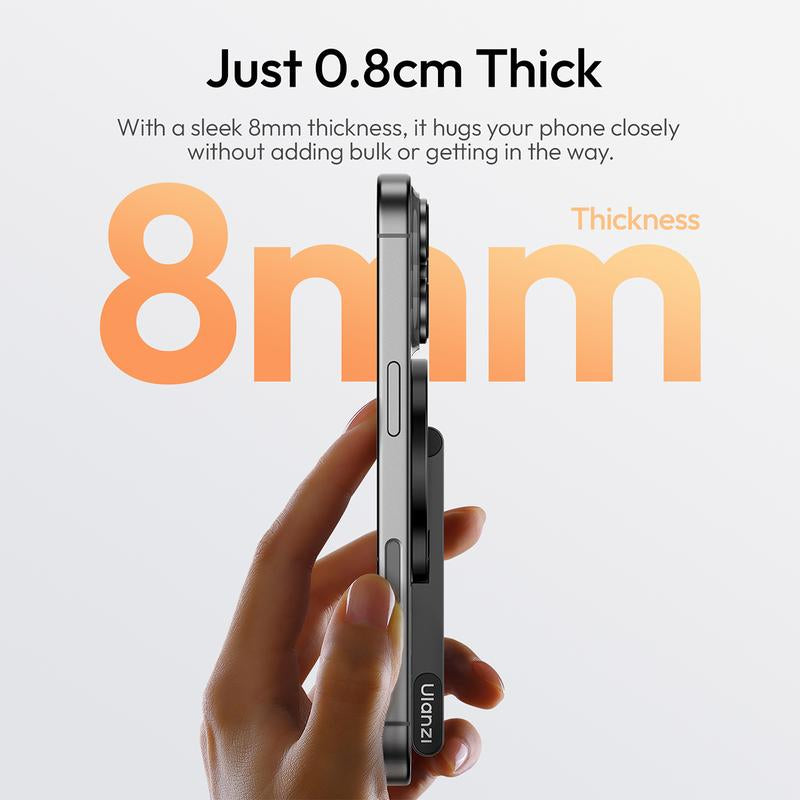 RoyalSavings ULANZI MA60 magnetic phone stand for iPhone, compact foldable aluminum tripod with magnetic quick mount system.