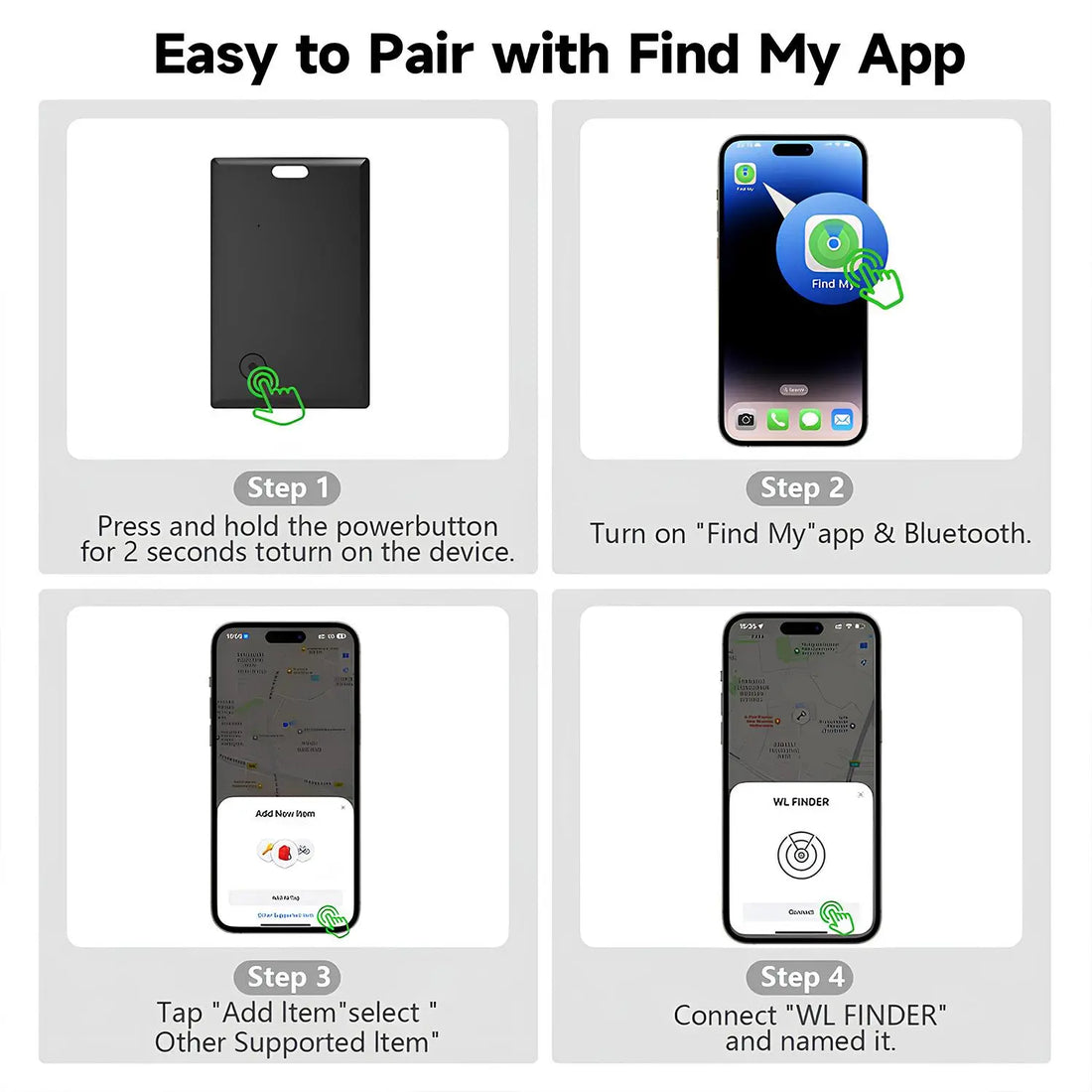 RoyalSavings Wallet Tracker Card for Apple Find My, ultra-thin Bluetooth item locator on a wallet or keychain.