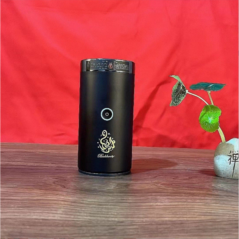 Golden Bluetooth Quran device showing a portable, Bluetooth-enabled Quran reader with a compact design and digital display.