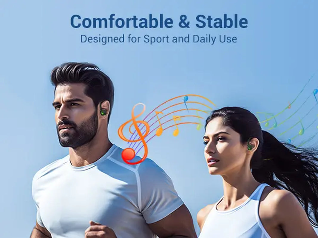 Wireless EDYELL C16 Bluetooth 5.3 waterproof earbuds with charging case, shown in black with in-ear design and compact size.