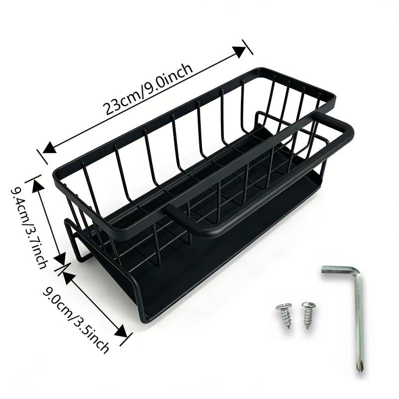 RoyalSavings kitchen sink drying rack with hanging design, waterproof steel, compact size, and 5-10kg capacity for home use.