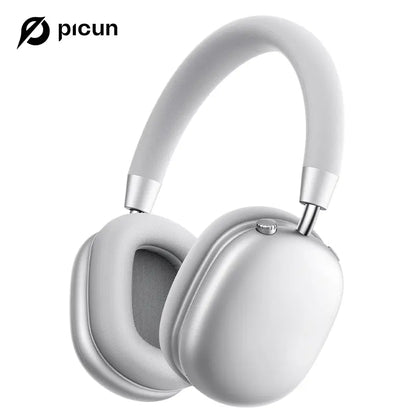 RoyalSavings Picun F5 ANC wireless headphones with Bluetooth, showing over-ear design and cushioned ear cups.
