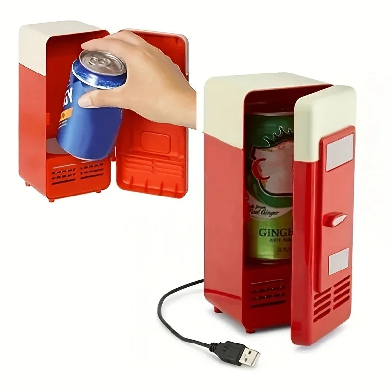 RoyalSavings mini USB refrigerator, a compact car and computer cooling and heating mini refrigerator with dual temperature functions.