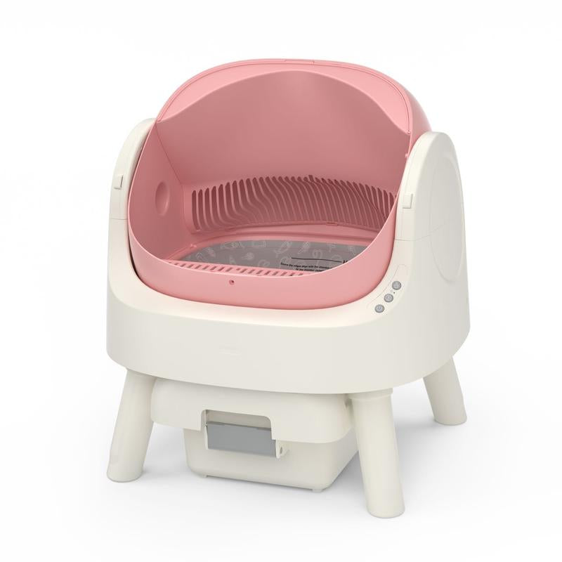 RoyalSavings Petpivot Autoscooper 11 open-top self-cleaning cat litter box with odor-free waste disposal and included trash bags.