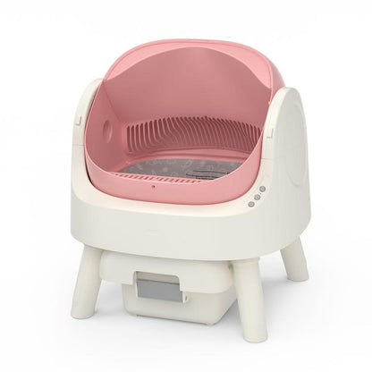 RoyalSavings Petpivot Autoscooper 11 open-top self-cleaning cat litter box with odor-free waste disposal and included trash bags.