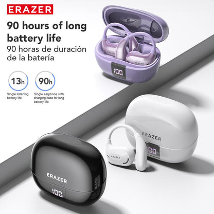 RoyalSavings ERAZER Xt66Pro OWS wireless Bluetooth earbuds with built-in microphone, supporting 135 languages, real-time translation, and HIFI sound.