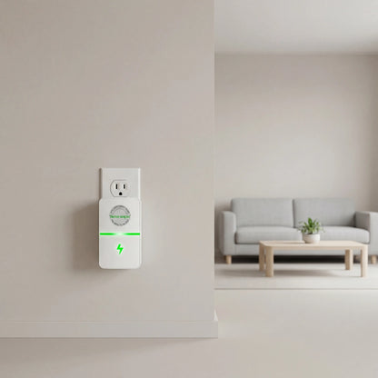 RoyalSavings plug-in power box with US plug, multi-outlet power strip for 90–250V voltage, compact and versatile for various devices