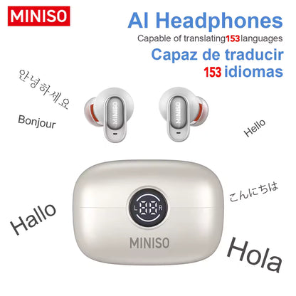 RoyalSavings MINISO MS105 wireless earbuds with Bluetooth 6.0, in-ear design, waterproof, built-in microphone, suitable for sports and calls