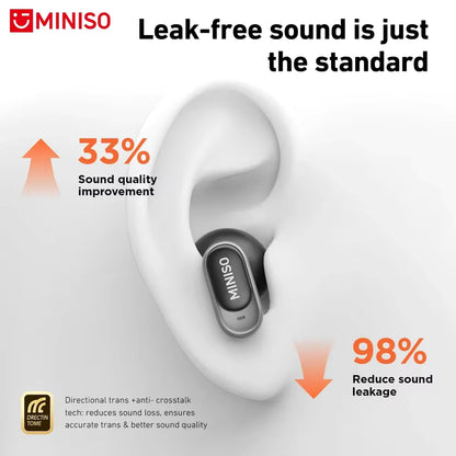 RoyalSavings MINISO MS105 wireless in-ear earbuds with Bluetooth 6.0, waterproof design, built-in mic, suitable for sports, office, and calls
