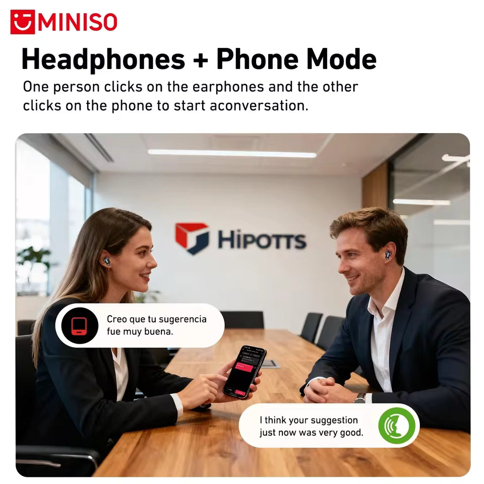 Wireless MINISO MS105 Bluetooth earbuds with in-ear design, waterproof build, built-in microphone, ideal for sports, office, and calls.