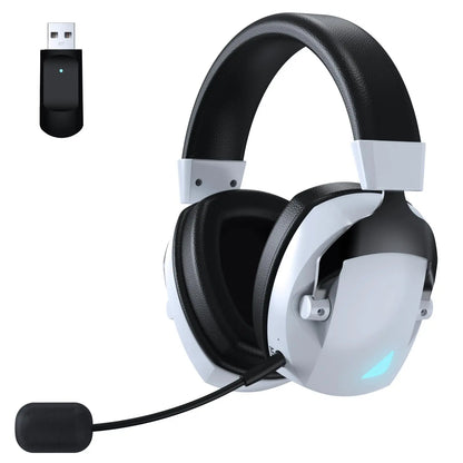 Wireless gaming headset with noise-canceling microphone by RoyalSavings, featuring over-ear design and adjustable headband.