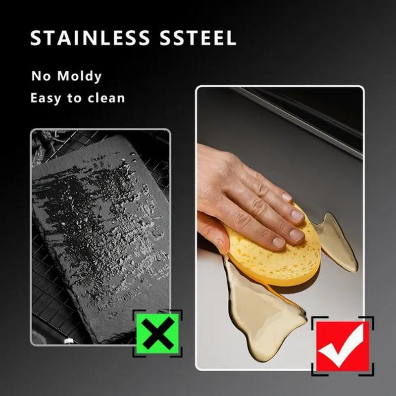 RoyalSavings stainless steel chopping board with non-slip surface, ideal for kitchen cutting and food prep.